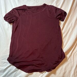 Lululemon Athletica Maroon Short Sleeve Tee